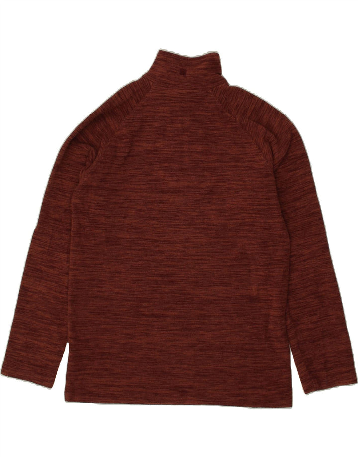 MOUNTAIN WAREHOUSE Mens Zip Neck Fleece Jumper XS Brown Flecked Polyester Vintage Mountain Warehouse and Second-Hand Mountain Warehouse from Messina Hembry 
