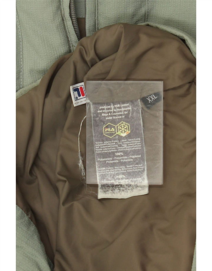 Giacca imbottita con cappuccio Fila da uomo UK 44 2XL Verde poliammide