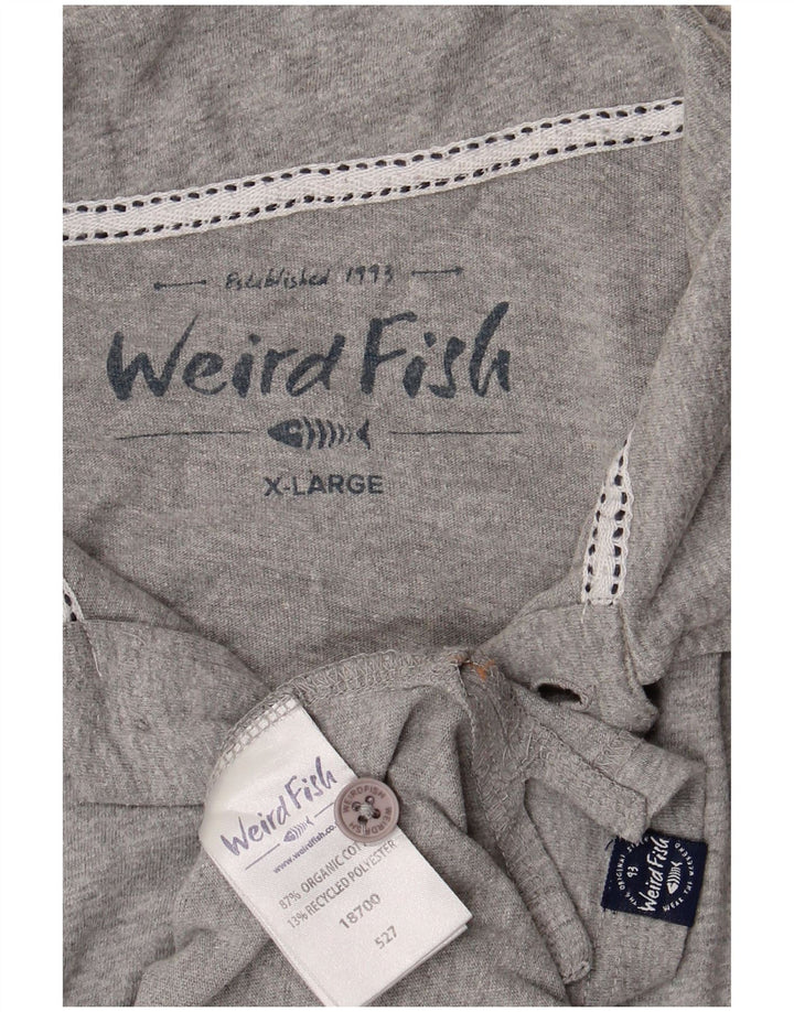 Polo da uomo WEIRD FISH XL in cotone grigio