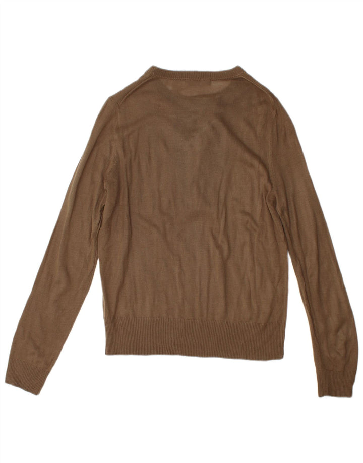Maglione Zara da uomo con scollo a barca marrone medio