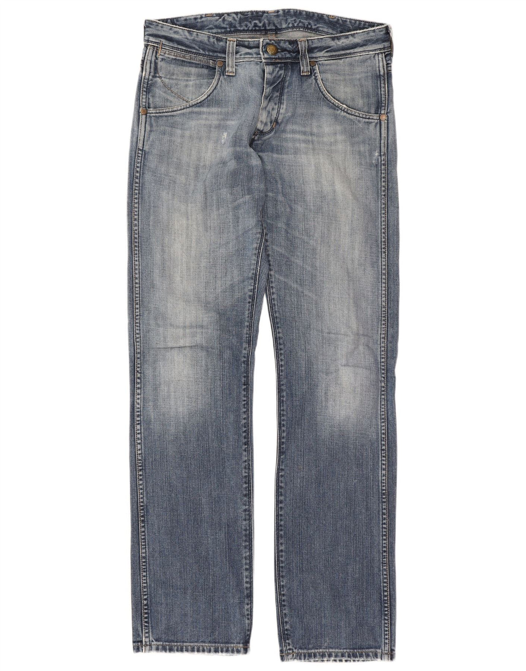 Jeans dritti Crank da donna Wrangler W32 L34 cotone blu