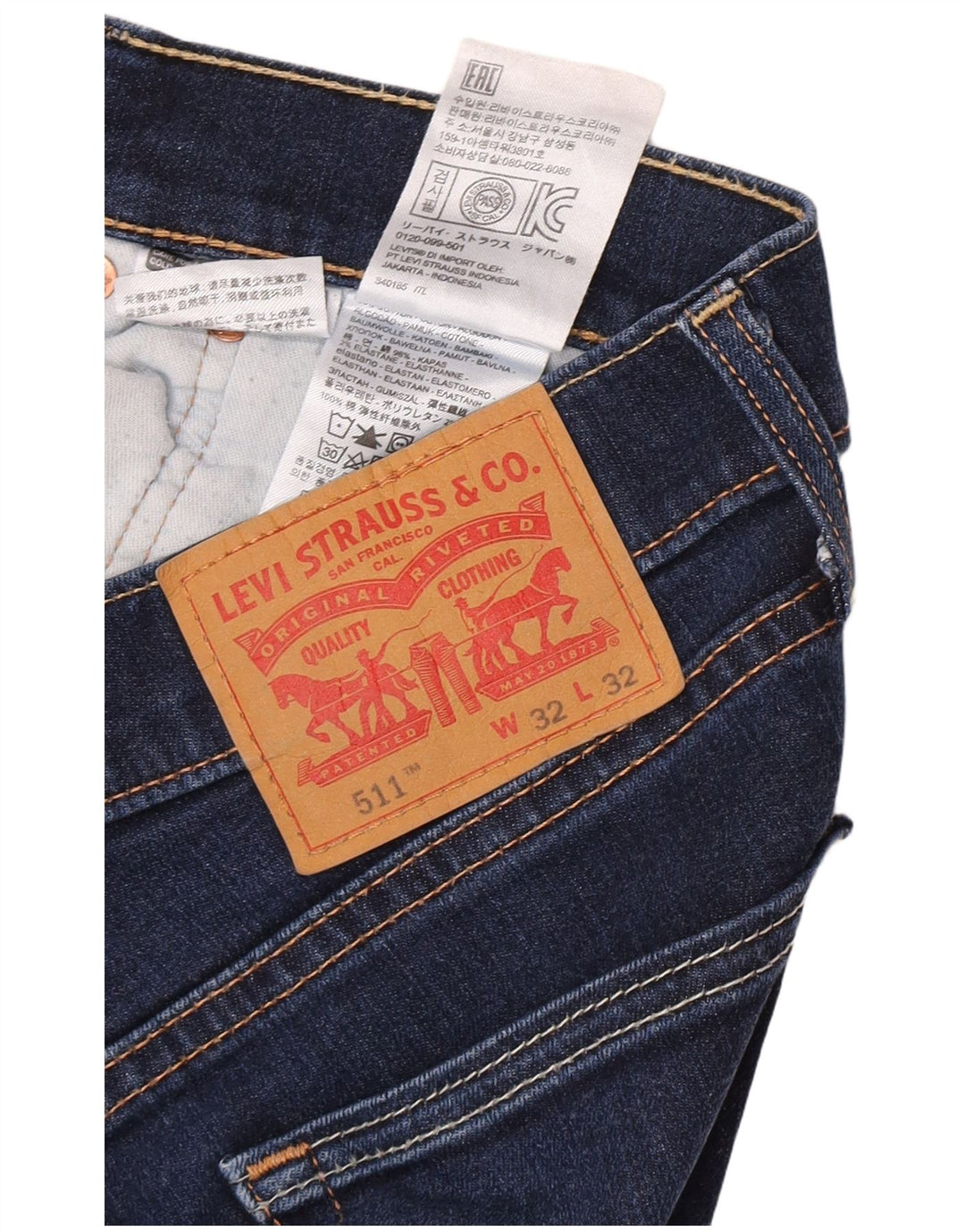 Jeans Levi's 511 Slim da donna W32 L29 in cotone blu