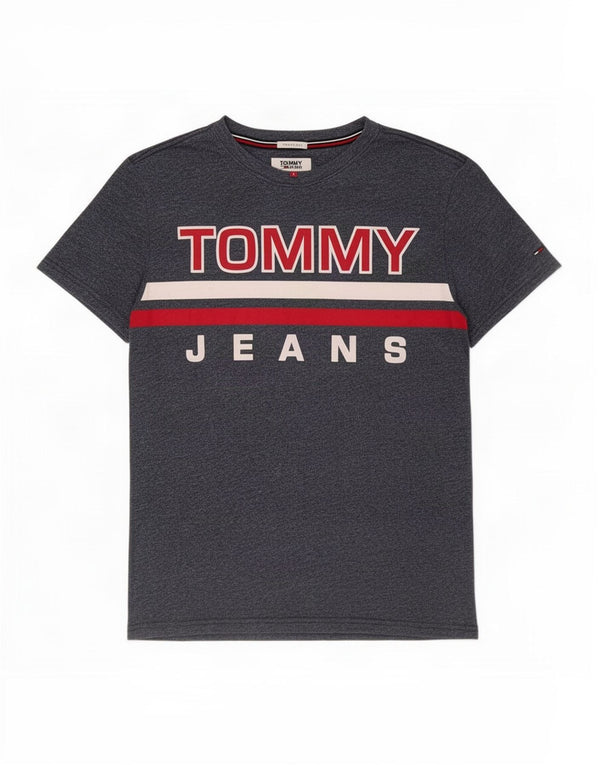 T-shirt grafica da uomo con vestibilità regolare Tommy Hilfiger Top piccola grigia chiazzata