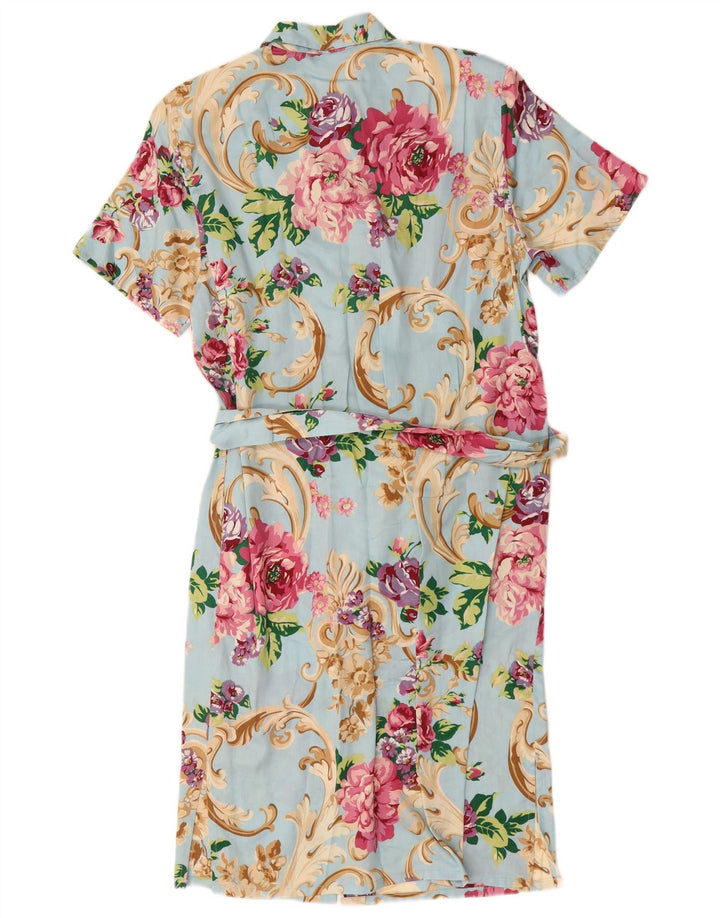Abito camicia da donna Elle IT 44 Blu medio floreale