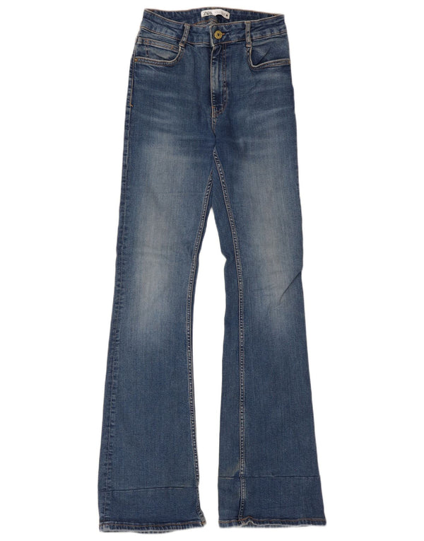 Jeans svasati da donna Zara EU 38 piccoli W28 L33 blu