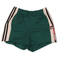 Pantaloncini sportivi Adidas da donna con grafica grafica, poliestere color block verde medio