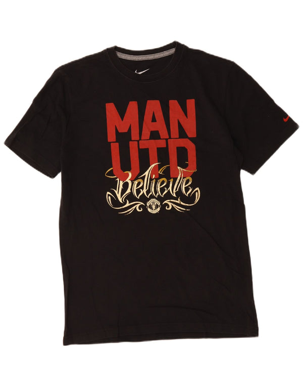 T-shirt grafica Nike Manchester United Standard Fit da uomo, colore nero medio