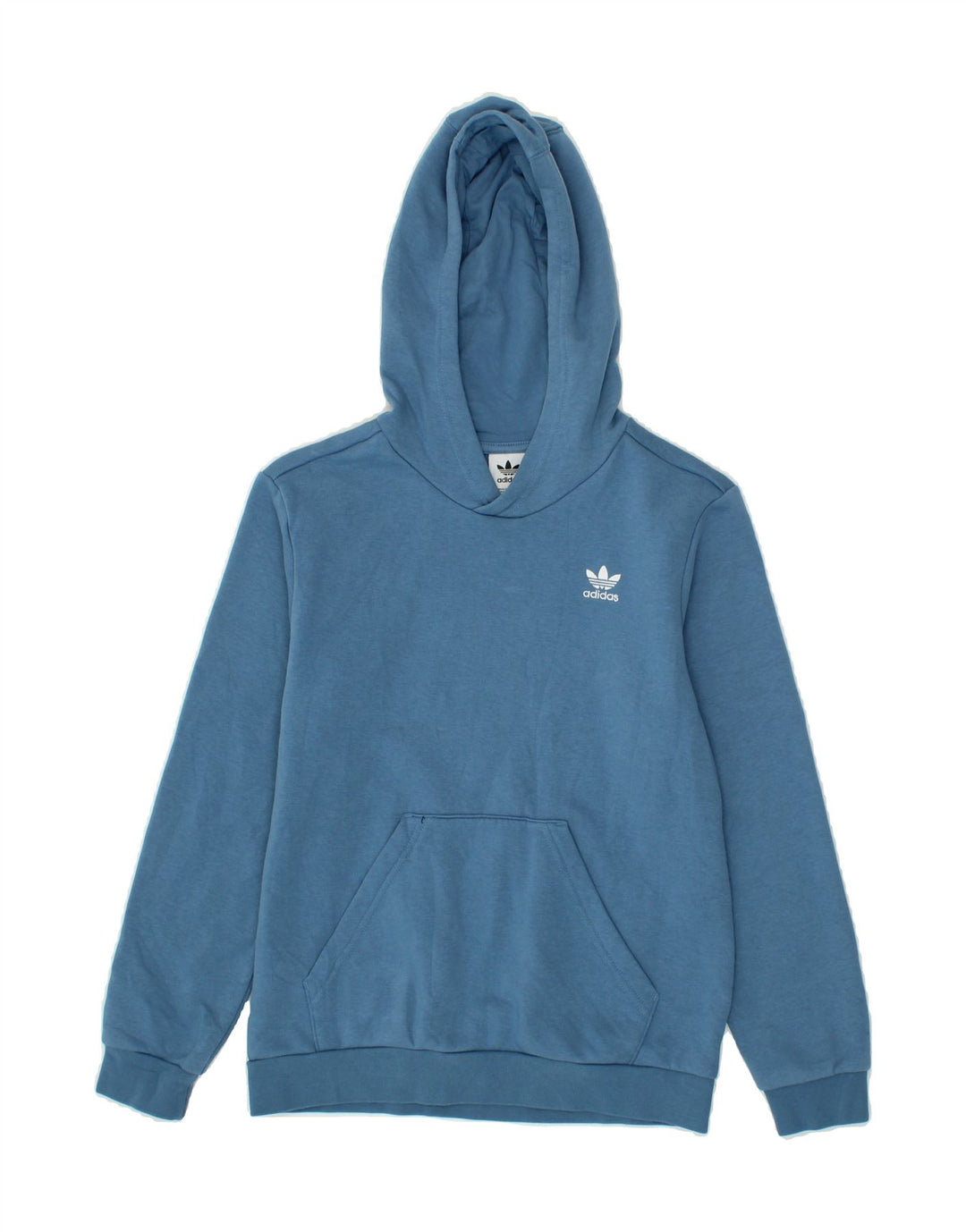 ADIDAS Boys Hoodie Jumper 11-12 Years Blue Vintage Adidas and Second-Hand Adidas from Messina Hembry 