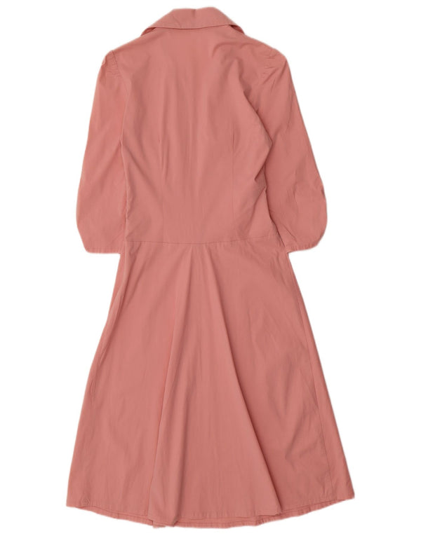 Abito lungo Kookai da donna con maniche a 3/4 UK 10 piccolo cotone rosa