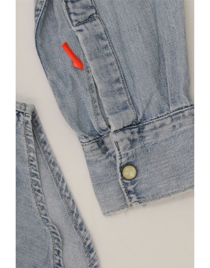 Camicia in denim vestibilità regolare da donna Rifle UK 12 Cotone blu medio