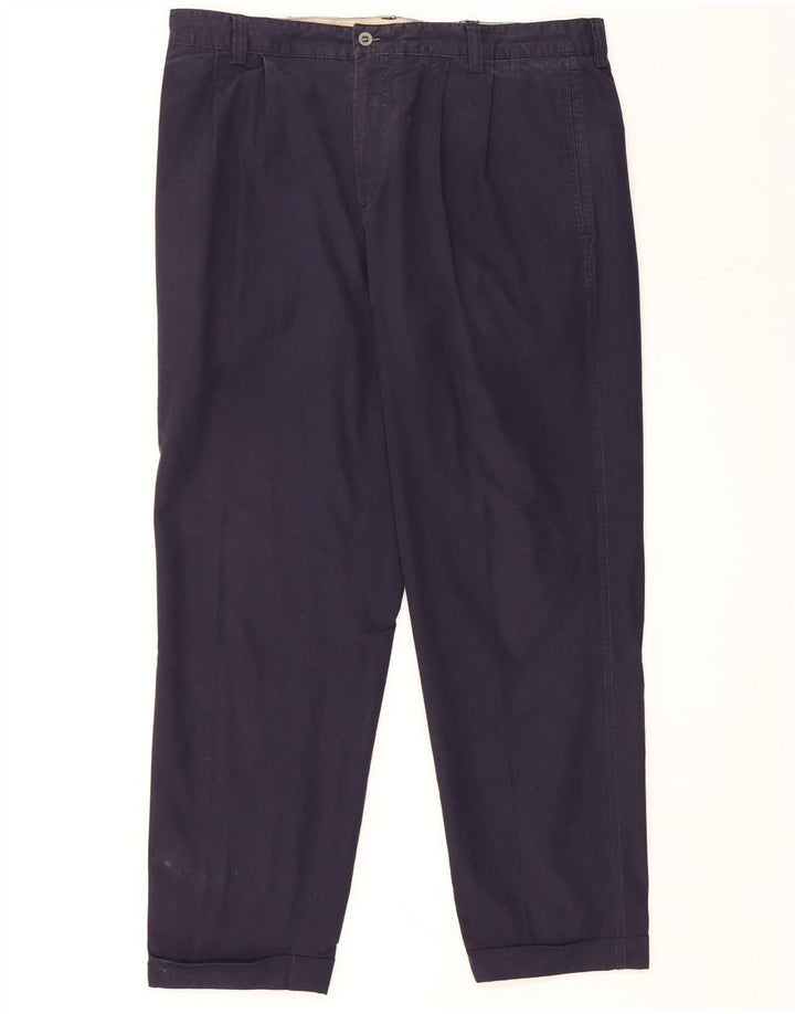 DOCKERS Pantaloni chino con pegged vestibilità classica da uomo W36 L30 cotone blu navy