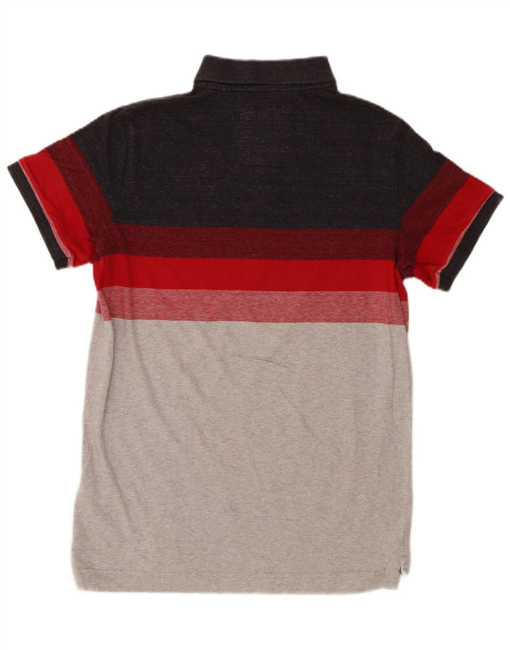 Polo da uomo Superdry in cotone color block grigio medio