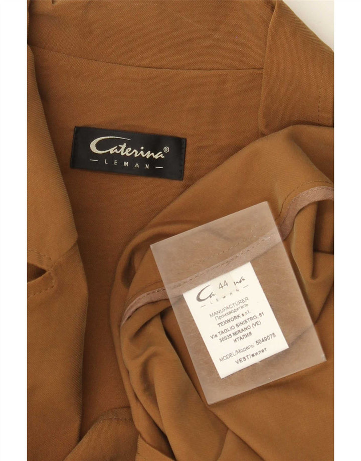 Giacca blazer senza maniche da donna a 2 bottoni Caterina IT 44 Beige medio