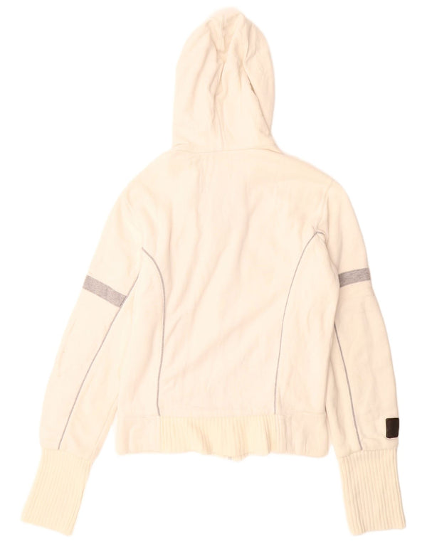Maglione con cappuccio e zip da donna Williams Wilson UK 12 Medium White Colourblock