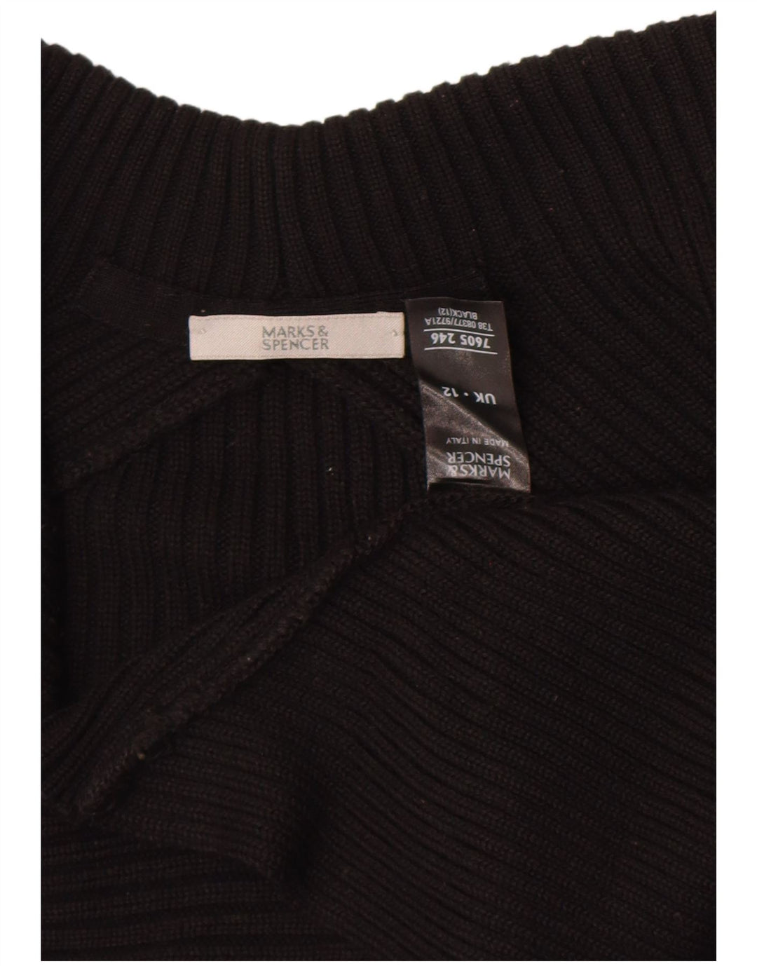 Maglione Bolero aperto da donna Marks & Spencer UK 12 medio acrilico nero