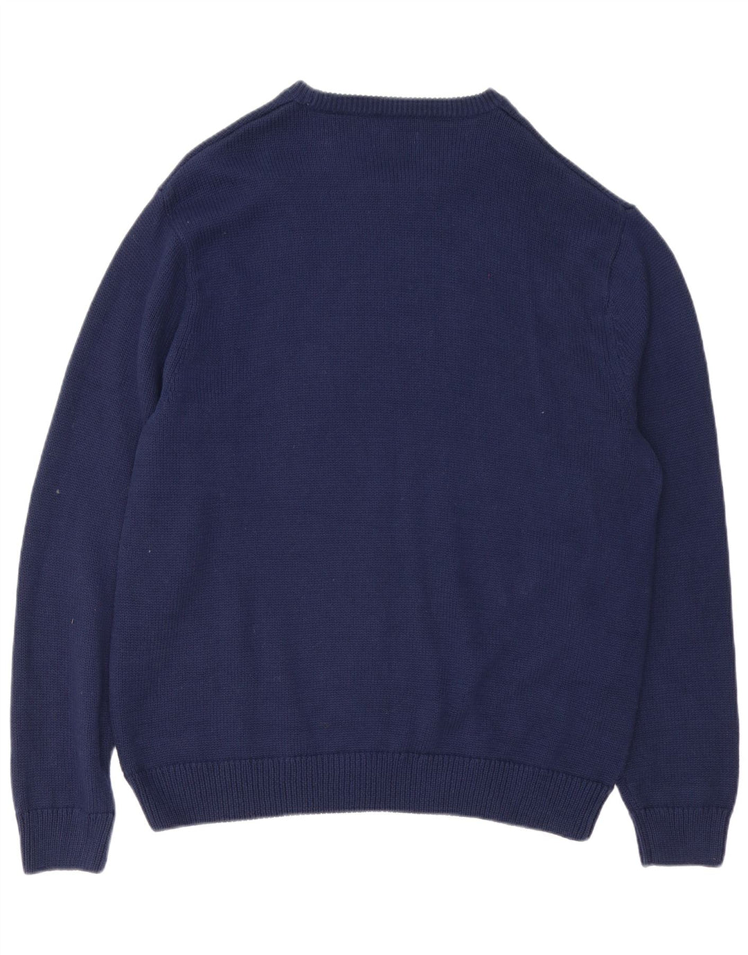 Maglione maglione girocollo da uomo Chaps XL in cotone blu navy
