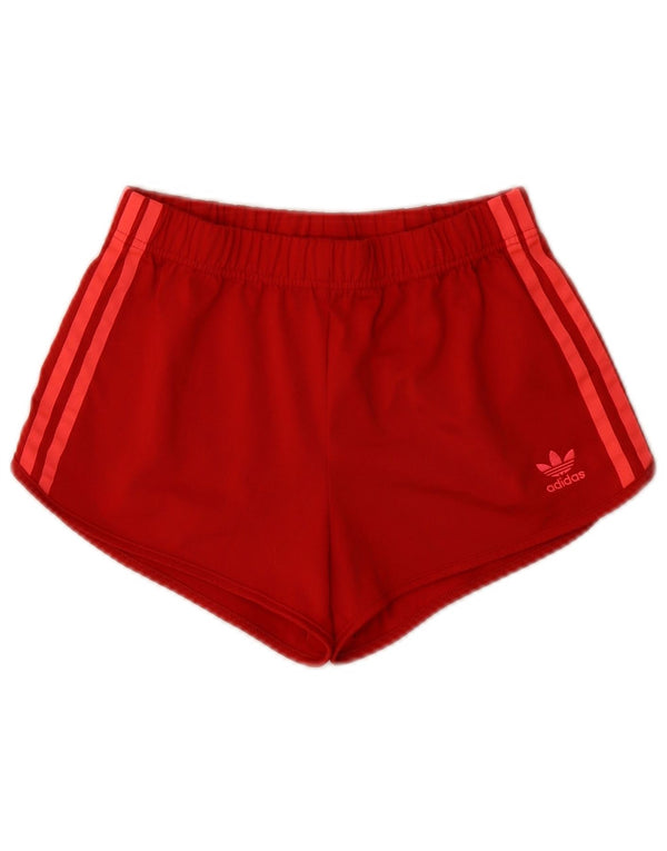Pantaloncini sportivi Adidas da donna UK 4 XS Bordeaux poliestere