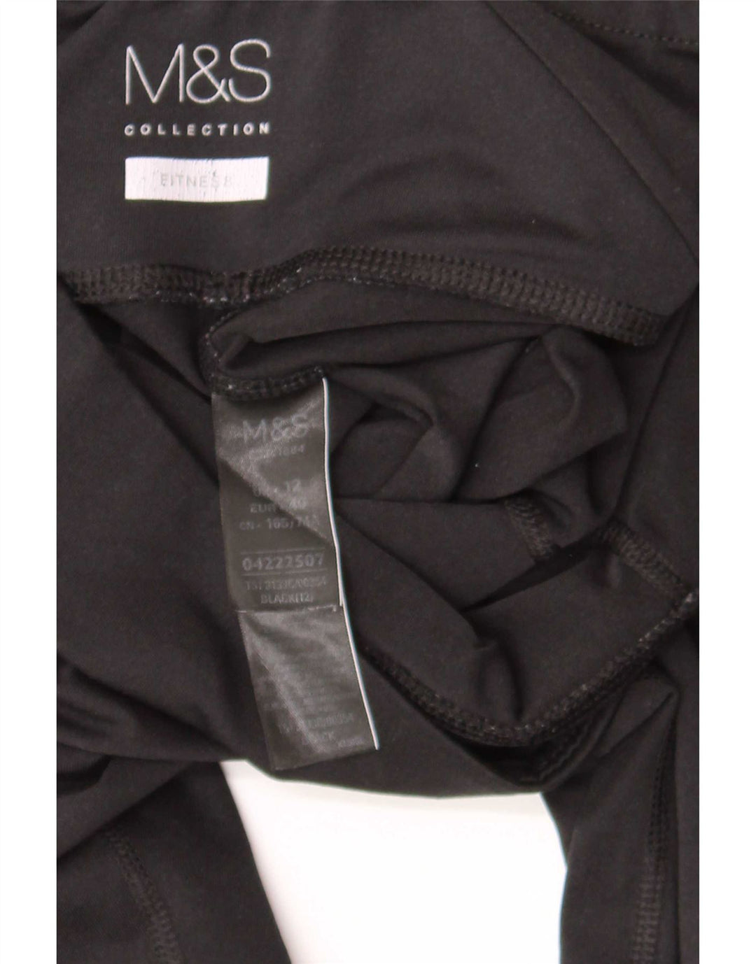 Leggings da donna Marks & Spencer UK 12 poliestere nero medio