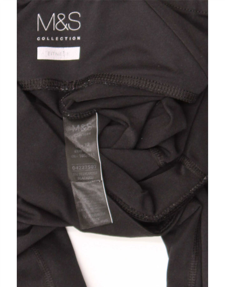 Leggings da donna Marks & Spencer UK 12 poliestere nero medio
