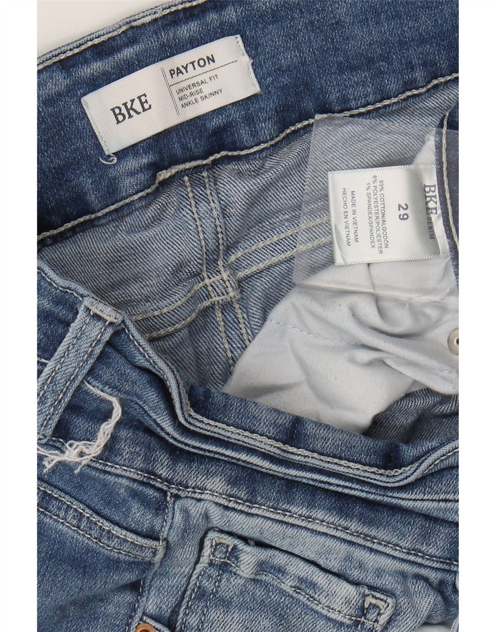 Jeans skinny effetto consumato Payton da donna BKE a vita media W29 L26 cotone blu