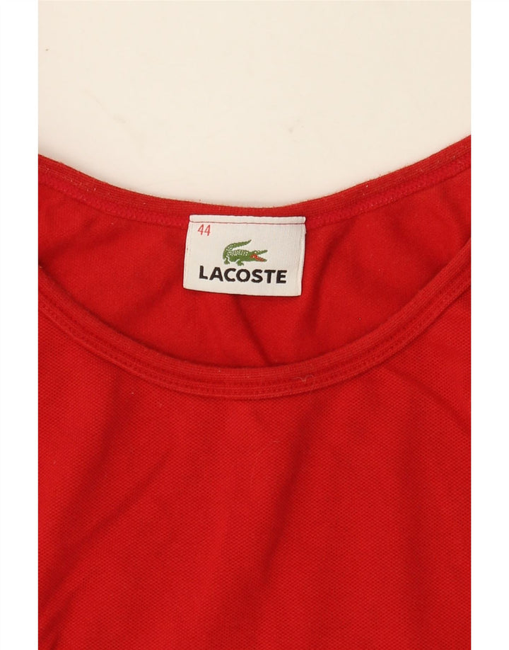 LACOSTE Womens Cami Top Size 44 Large Red Vintage Lacoste and Second-Hand Lacoste from Messina Hembry 