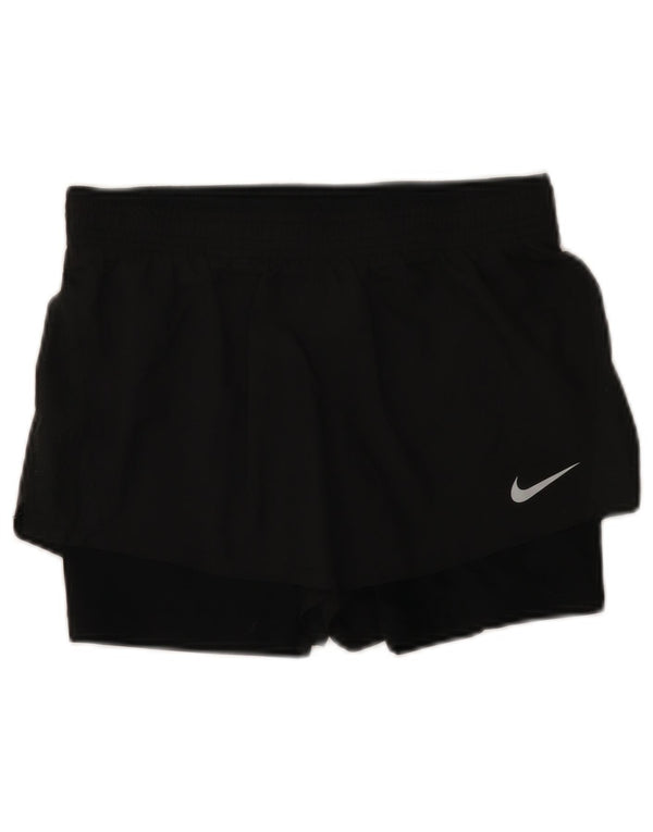 Pantaloncini sportivi Nike da donna Dri Fit UK 10 piccoli poliestere nero