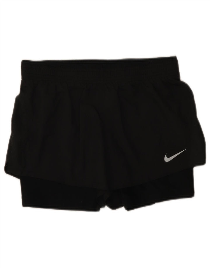 Pantaloncini sportivi Nike da donna Dri Fit UK 10 piccoli poliestere nero