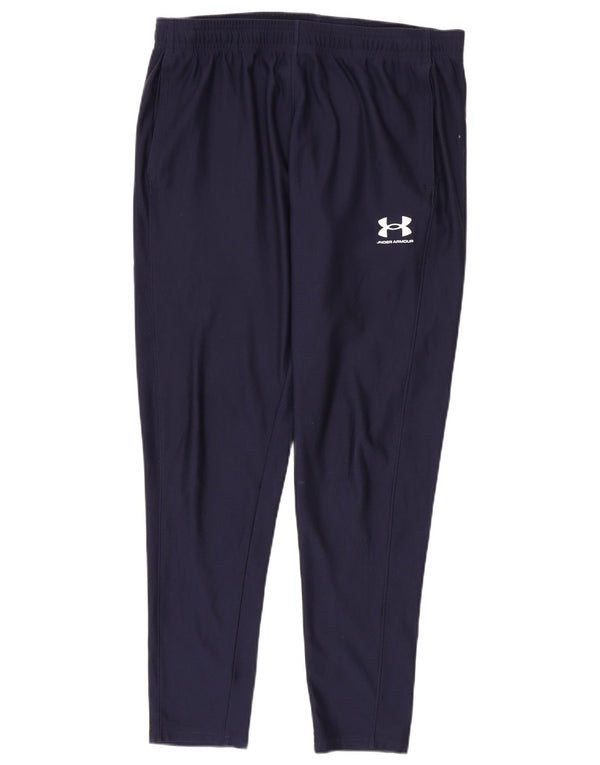 Pantaloni da tuta da uomo Under Armour grandi in poliestere blu navy