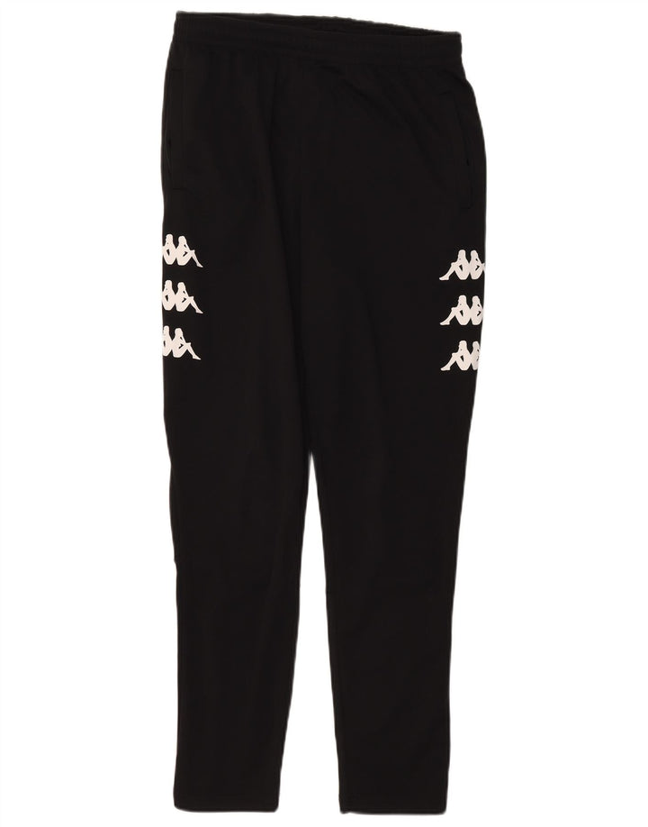Pantaloni da tuta con grafica Kappa da uomo, poliestere nero medio