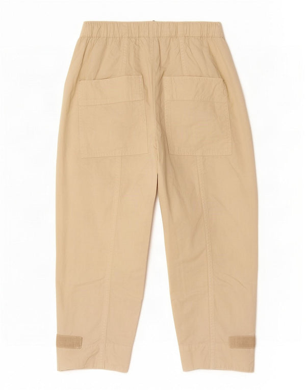 Pantaloni cropped a vita alta da donna Zara XS W24 L22 Lyocell beige