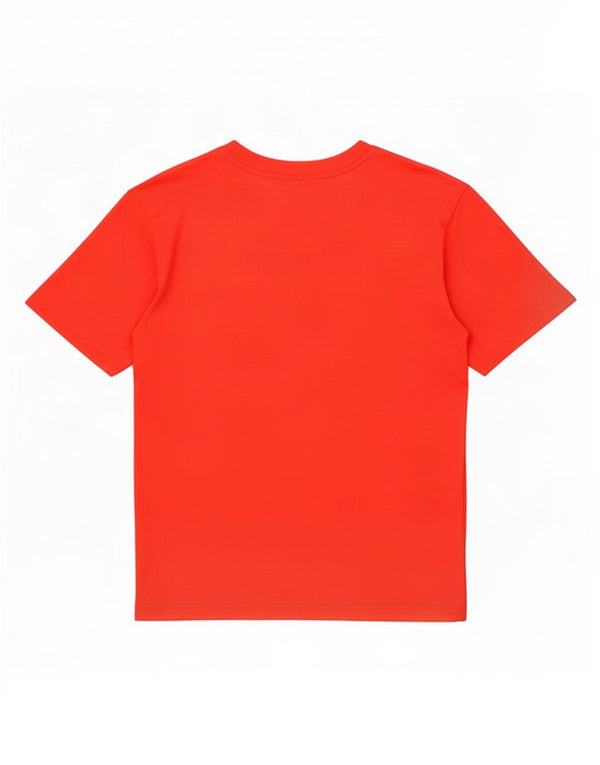 T-shirt grafica da donna vintage Top UK 16 grande cotone rosso