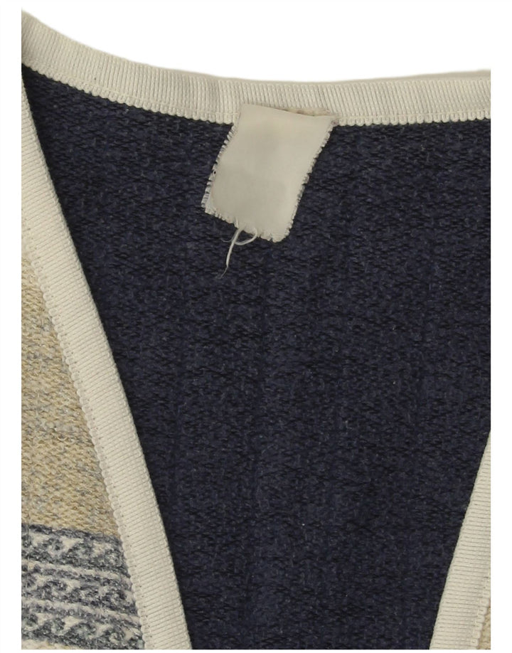 Gilet aperto da donna VINTAGE UK 18 XL Patchwork beige