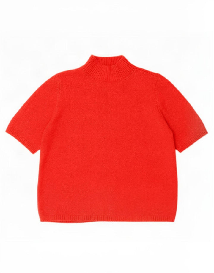 Maglione maglione a collo alto da donna Marks & Spencer UK 16 grande rosso