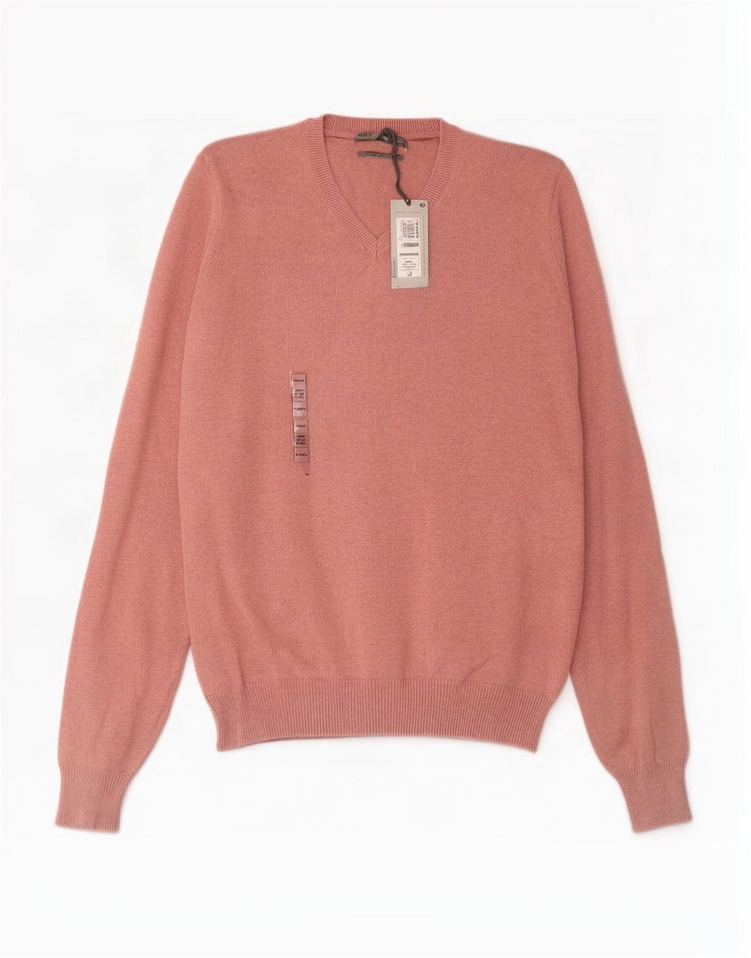 Maglione da uomo con scollo a V Marks & Spencer piccolo in cotone rosa