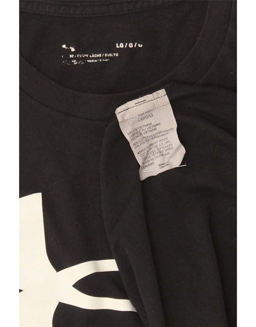 T-shirt grafica da uomo Under Armour Top grande in cotone nero