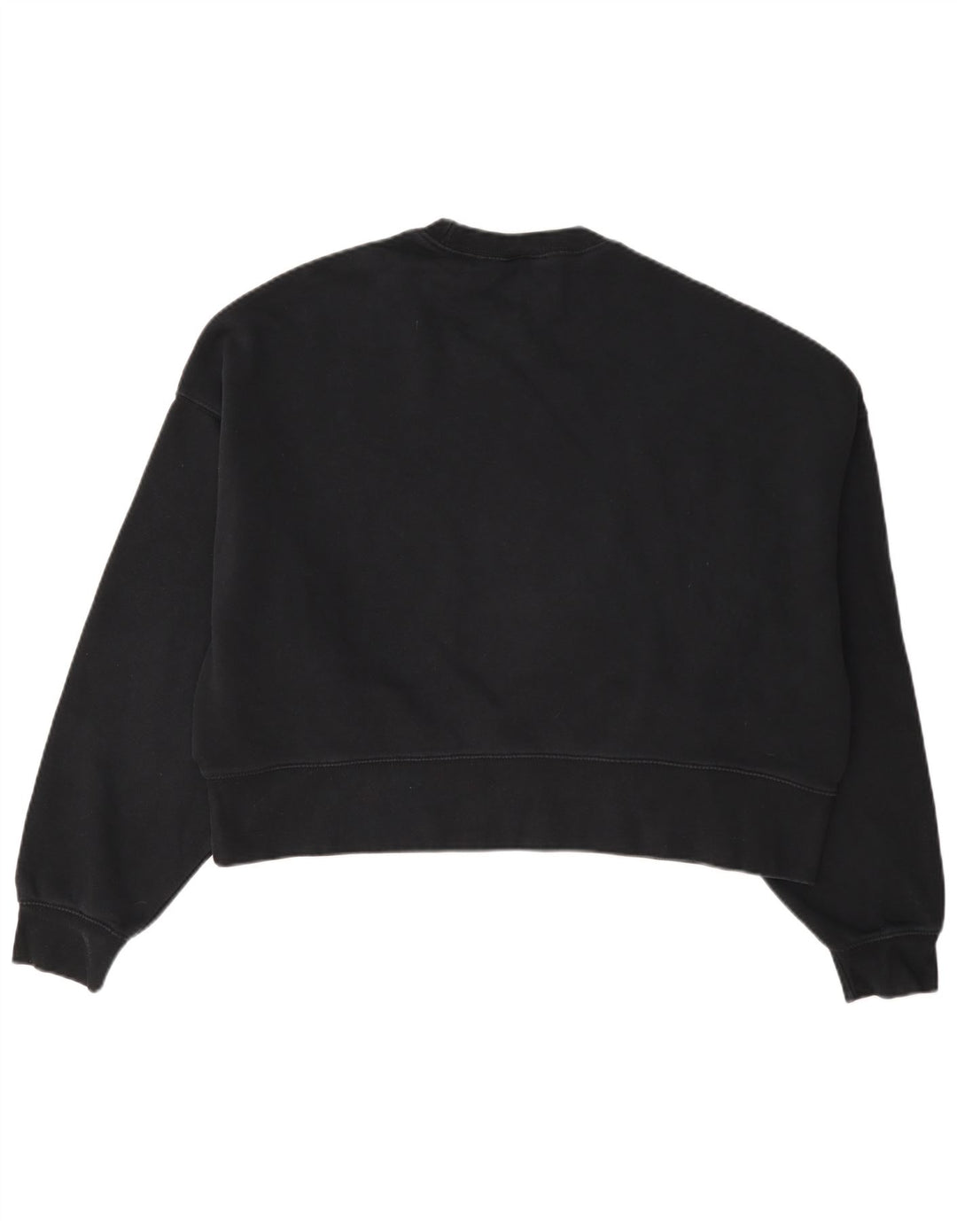 Felpa corta oversize da donna Nike, maglione UK 10, piccola, cotone nero