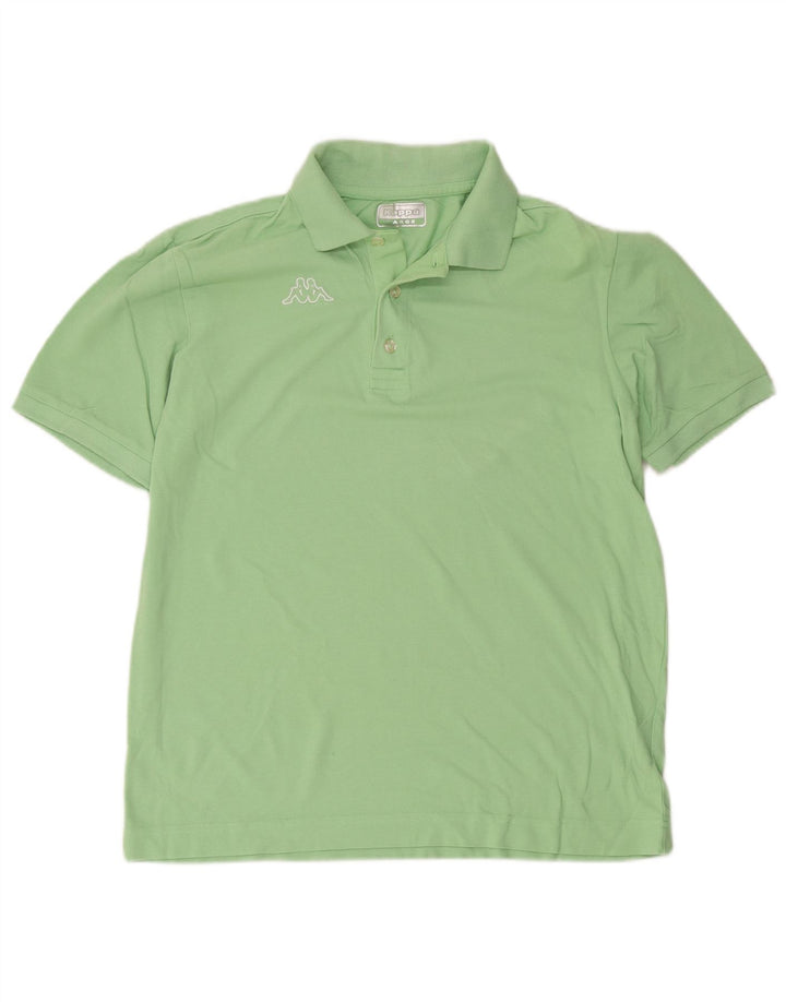 Polo grafica da uomo Kappa grande in cotone verde