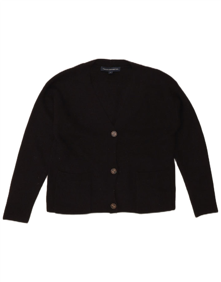 FRENCH CONNECTION Womens Oversized Cardigan Sweater UK 10 Small Black