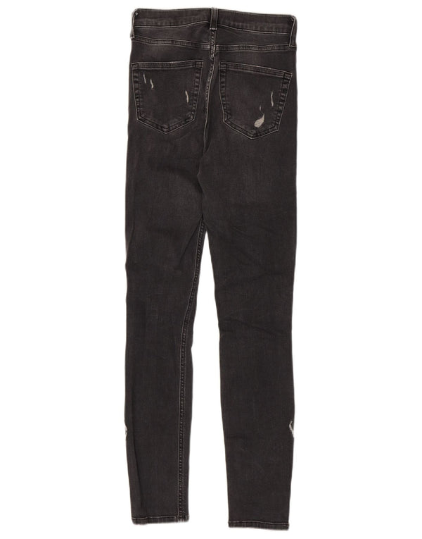 Topshop Jeans skinny effetto consumato Jamie da donna W26 L28 in cotone grigio