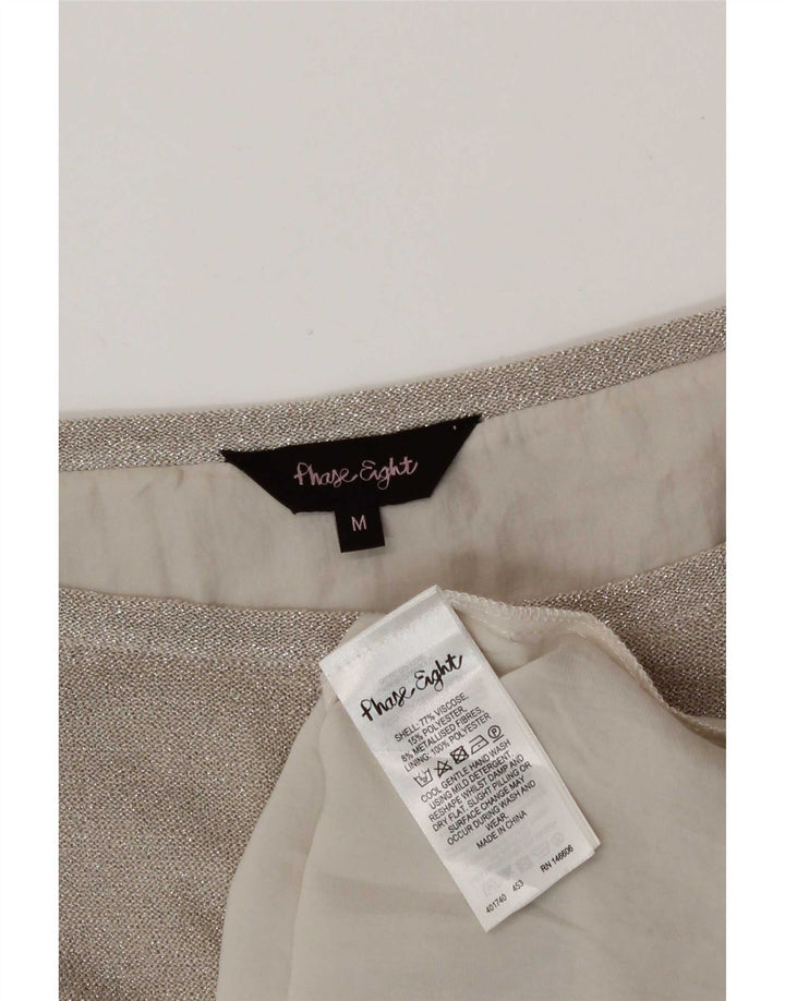 Camicetta oversize da donna Phase Eight Top UK 14 Medium Silver Viscose