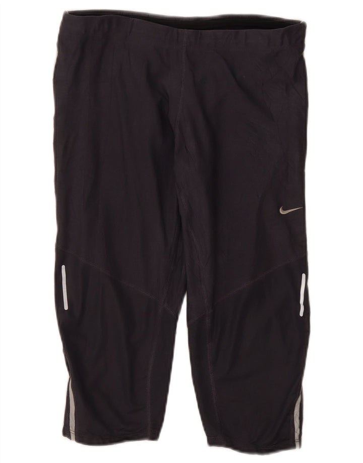 Leggings Nike Dri Fit Capri da donna UK 12 poliestere grigio medio