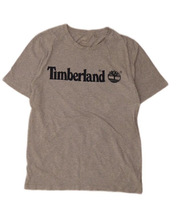 T-shirt grafica per ragazzi Timberland Top 15-16 anni in cotone grigio medio