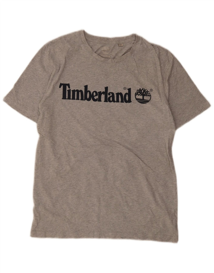 T-shirt grafica per ragazzi Timberland Top 15-16 anni in cotone grigio medio