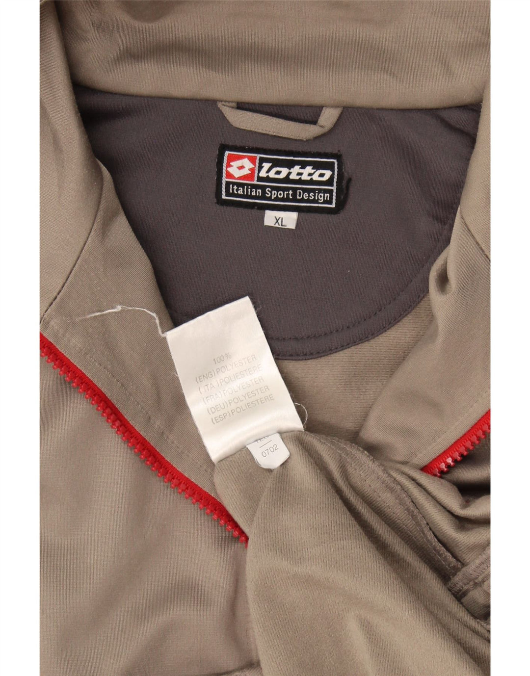 Giacca da tuta da uomo Lotto XL in cotone color block grigio