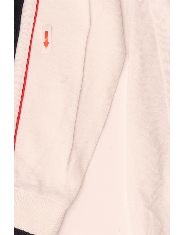 Felpa grafica da uomo Champion, maglione color block bianco medio