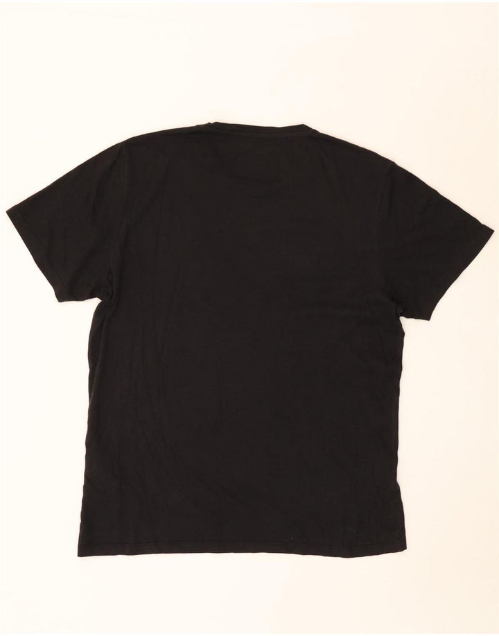 Jack & Jones T-shirt da uomo vestibilità regolare top grande in cotone nero