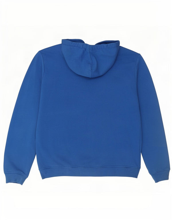 Felpa con cappuccio grafica da uomo Adidas, grande, in cotone blu, sportivo