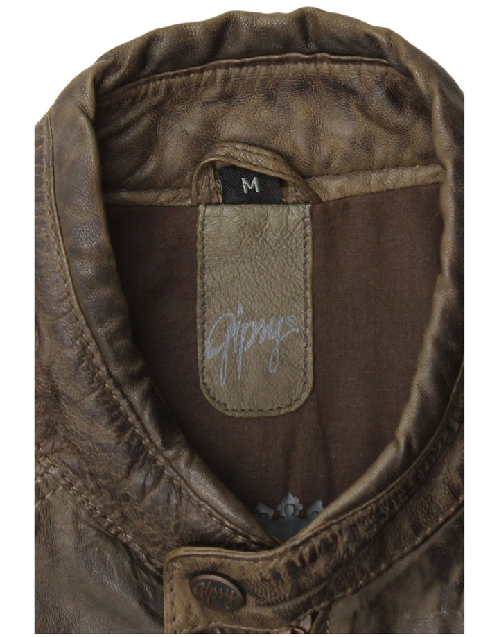 Giacca da pilota in pelle da uomo Gipsy UK 38 Marrone medio
