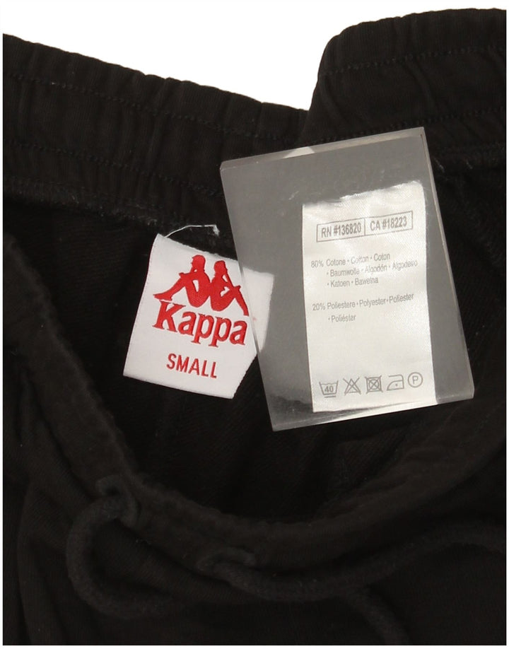 Pantaloncini sportivi grafici da uomo Kappa piccoli in cotone nero