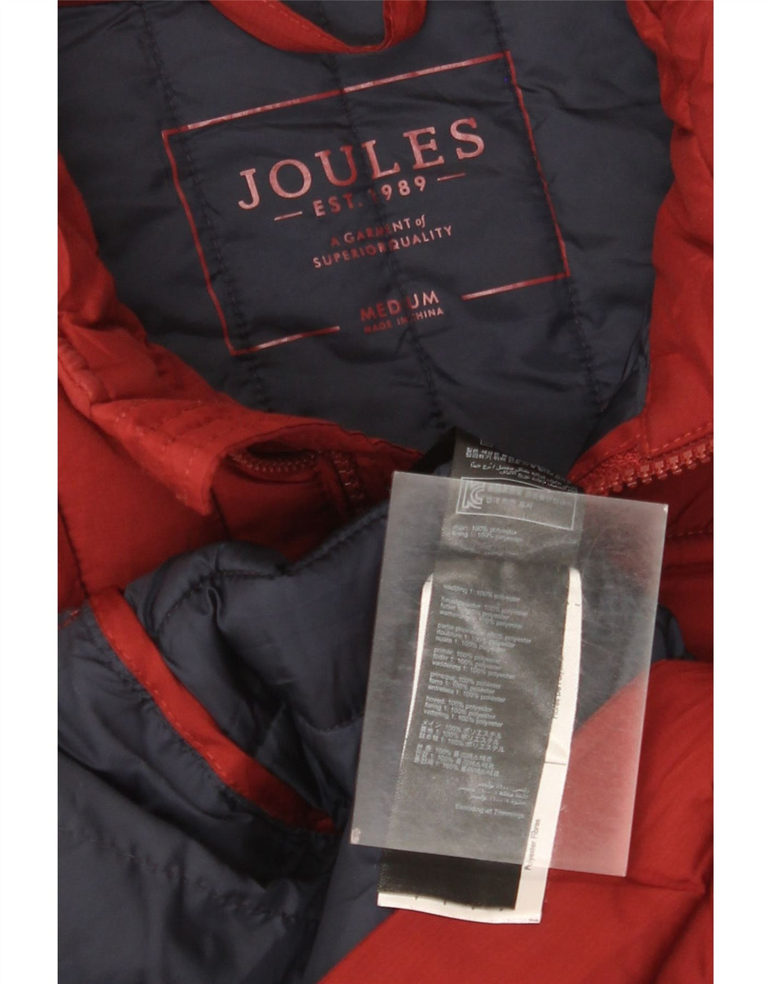 Gilet imbottito da uomo Joules UK 38 poliestere bordeaux medio